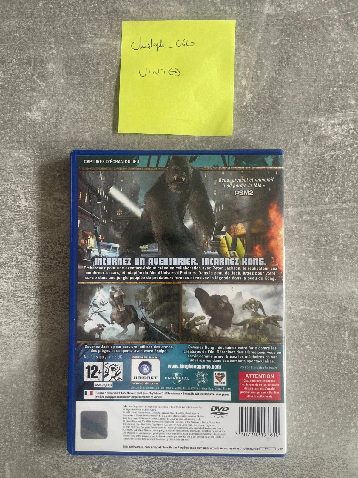 Jogo Peter Jackson's King Kong para Sony PS2 / Playstation 2 em francês. – photo 3
